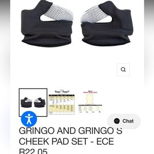 Biltwell Gringo helmet 24mm cheek pads.